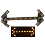 Sequencing LED Traffic Assist Light Bar with 16 Mode Control Box, Arrow End Lamps, 41.5 in., AMBER