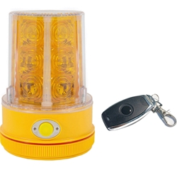 Flashing Personal Safety Light with Remote Control, Magnet Mount, Photocell, AMBER