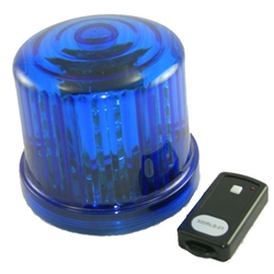 battery beacon rotating blue light operated led remote control flashing lights police revolving red frequency op power larger amazon amber