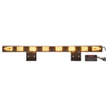 Sequencing LED Traffic Assist Light Bar with 16 Mode Control Box, Arrow End Lamps, AMBER