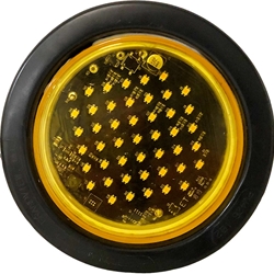 Round LED Flashing Surface Mount Warning Light - Rapid Fire Quad Flash